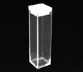 Fused quartz cuvette fluorometer cell with lid